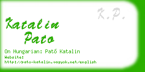 katalin pato business card